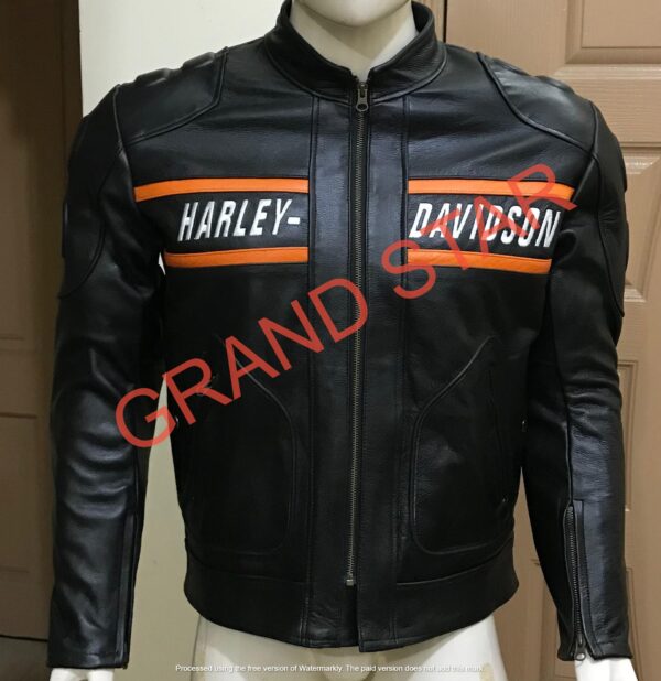 Harley Davidson Men’s High Quality Racing Leather Jacket