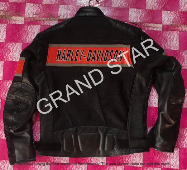Harley Davidson Men’s Summer Leather & Mesh Fibric Jacket - Image 2