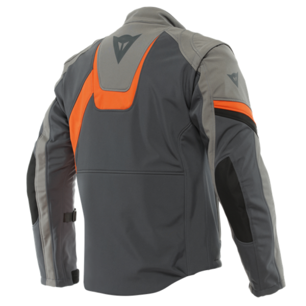 Dainese Ranch Textile Jacket - Ebony / Charcoal Grey / Flame Orange Replica - Image 4