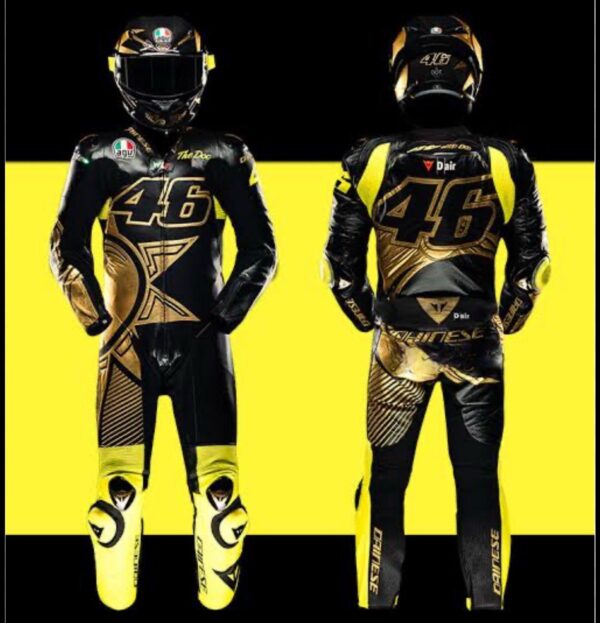Dainese VR46 Leather Racing Suit Replica